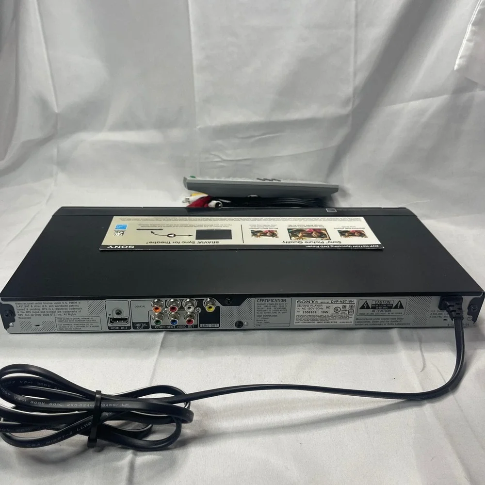 Sony DVP-NS710H Upscaling DVD Player HDMI 1080p Black with Remote TESTED